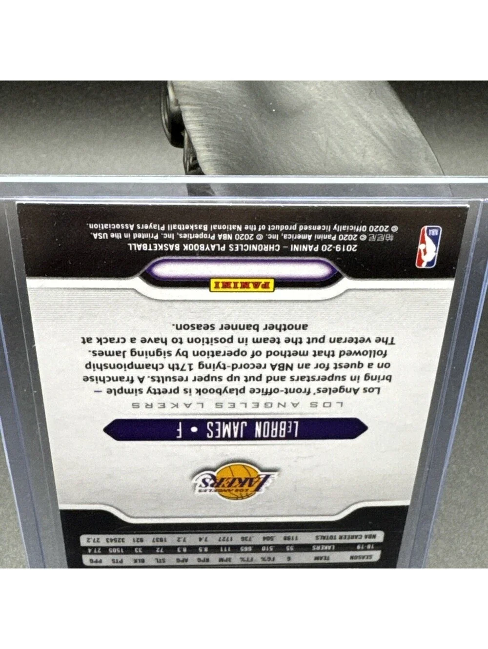 LeBron James Playbook No. 176 2019-20 Panini